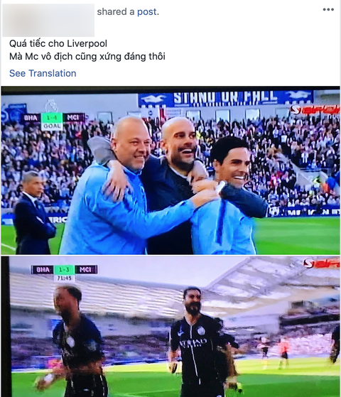 CĐV Việt Nam chúc mừng MC, tiếc cho Liverpool - Ảnh 2. CĐV Việt Nam chúc mừng MC, tiếc cho Liverpool - Ảnh 2.