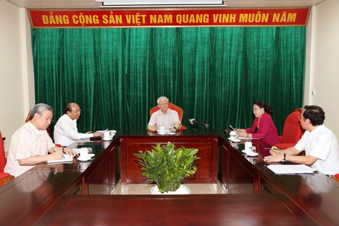Tổng bí thư, Chủ tịch nước Nguyễn Phú Trọng chủ trì họp lãnh đạo chủ chốt - Ảnh 2. Tổng bí thư, Chủ tịch nước Nguyễn Phú Trọng chủ trì họp lãnh đạo chủ chốt - Ảnh 2.
