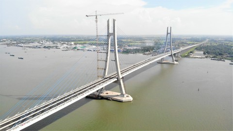Người dân háo hức chờ lên cầu Vàm Cống - Ảnh 5. Người dân háo hức chờ lên cầu Vàm Cống - Ảnh 5.