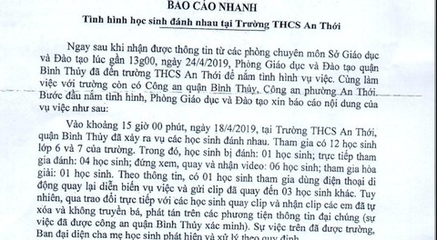 Thôi học 2 tuần, lao động trong trường 1 tuần... nhóm 12 học sinh đánh nhau - Ảnh 1. Thôi học 2 tuần, lao động trong trường 1 tuần... nhóm 12 học sinh đánh nhau - Ảnh 1.
