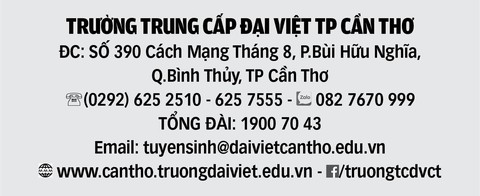 Trường Cao đẳng Đại Việt Sài Gòn (tại Cần Thơ) xét tuyển Cao Đẳng - Trung cấp chính quy năm 2019 - Ảnh 2. Trường Cao đẳng Đại Việt Sài Gòn (tại Cần Thơ) xét tuyển Cao Đẳng - Trung cấp chính quy năm 2019 - Ảnh 2.