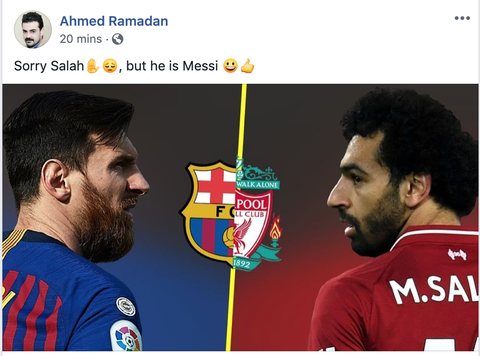 Cộng đồng mạng tung hô Messi, dìm hàng Salah - Ảnh 2. Cộng đồng mạng tung hô Messi, dìm hàng Salah - Ảnh 2.