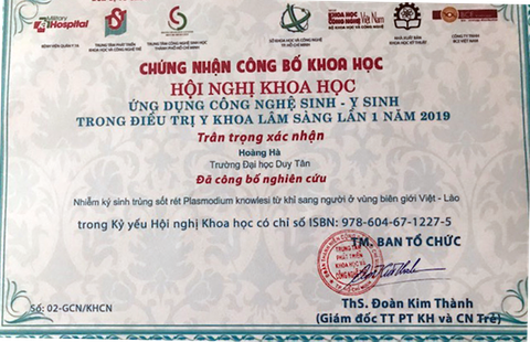 Nhà khoa học ĐH Duy Tân giành giải nhì về điều trị y khoa lâm sàng - Ảnh 4. Nhà khoa học ĐH Duy Tân giành giải nhì về điều trị y khoa lâm sàng - Ảnh 4.