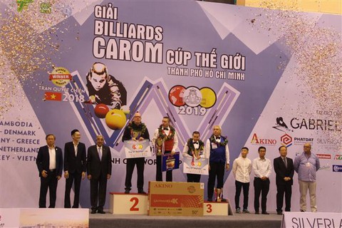 Các cơ thủ người Bỉ gom cúp Billiards carom thế giới TP.HCM 2019 - Ảnh 1. Các cơ thủ người Bỉ gom cúp Billiards carom thế giới TP.HCM 2019 - Ảnh 1.