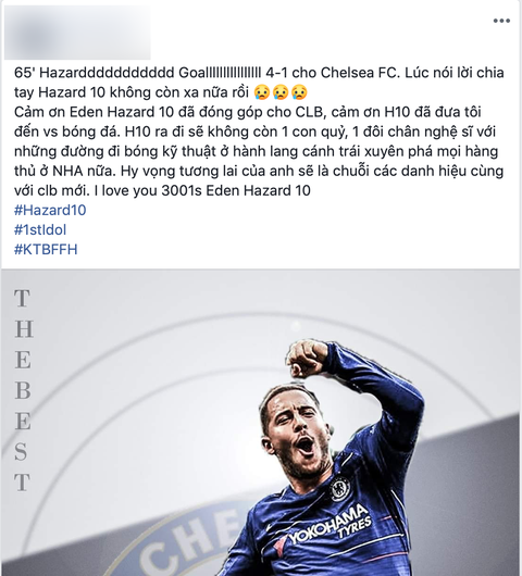 CĐV Chelsea nói lời cám ơn và chia tay Hazard - Ảnh 3. CĐV Chelsea nói lời cám ơn và chia tay Hazard - Ảnh 3.