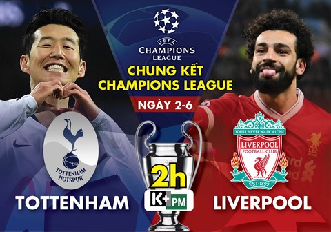 Lịch trực tiếp chung kết Champions League giữa Tottenham và Liverpool - Ảnh 1. Lịch trực tiếp chung kết Champions League giữa Tottenham và Liverpool - Ảnh 1.