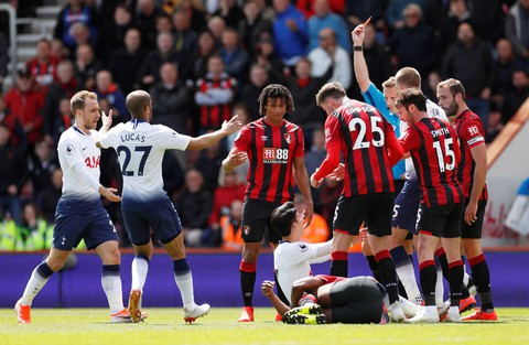 Son Heung Min và Foyth nhận thẻ đỏ, Tottenham trắng tay trước Bournemouth - Ảnh 1. Son Heung Min và Foyth nhận thẻ đỏ, Tottenham trắng tay trước Bournemouth - Ảnh 1.