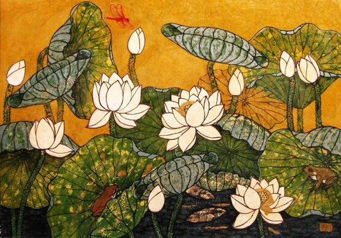 Trắng trợn chép tranh lên áo dài: Họa sĩ phải nhờ tới luật sư - Ảnh 1. Trắng trợn chép tranh lên áo dài: Họa sĩ phải nhờ tới luật sư - Ảnh 1.