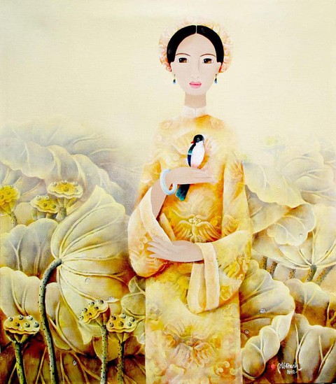 Trắng trợn chép tranh lên áo dài: Họa sĩ phải nhờ tới luật sư - Ảnh 8. Trắng trợn chép tranh lên áo dài: Họa sĩ phải nhờ tới luật sư - Ảnh 8.