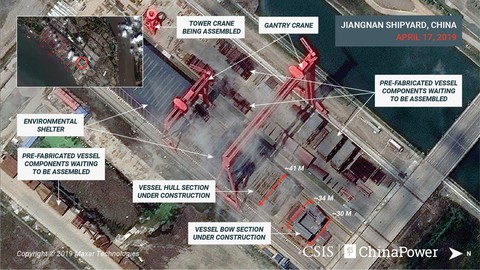 Hình ảnh vệ tinh về tàu sân bay ‘khủng’ nhất của Trung Quốc - Ảnh 1. Hình ảnh vệ tinh về tàu sân bay ‘khủng’ nhất của Trung Quốc - Ảnh 1.