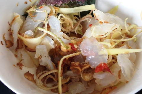 Nộm sứa mắm ruốc đầm Thị Nại: ăn cả thau vẫn còn thèm - Ảnh 1. Nộm sứa mắm ruốc đầm Thị Nại: ăn cả thau vẫn còn thèm - Ảnh 1.