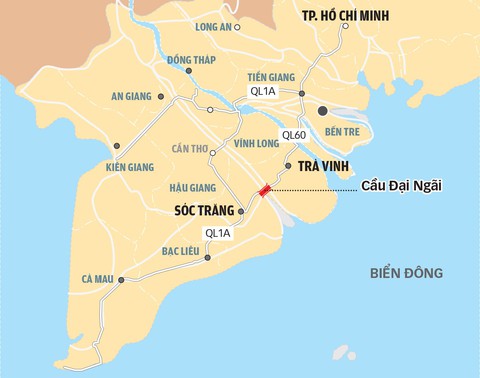 Cầu Đại Ngãi án binh bất động sau 4 năm khởi động rầm rộ - Ảnh 2. Cầu Đại Ngãi án binh bất động sau 4 năm khởi động rầm rộ - Ảnh 2.