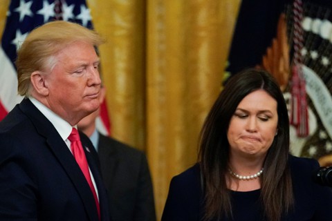 Ông Trump mất chiến binh trung thành Thư ký báo chí Nhà Trắng Sarah Sanders - Ảnh 1. Ông Trump mất chiến binh trung thành Thư ký báo chí Nhà Trắng Sarah Sanders - Ảnh 1.