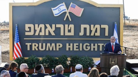 Israel công bố khu tái định cư mang tên ông Trump ở cao nguyên Golan - Ảnh 1. Israel công bố khu tái định cư mang tên ông Trump ở cao nguyên Golan - Ảnh 1.