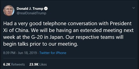 Ông Trump: Mỹ - Trung sẽ tái đàm phán thương mại trước G20 - Ảnh 2. Ông Trump: Mỹ - Trung sẽ tái đàm phán thương mại trước G20 - Ảnh 2.