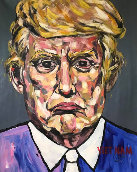 5 năm miệt mài vẽ Donald Trump, họa sĩ Việt được mời triển lãm tại Ý - Ảnh 2. 5 năm miệt mài vẽ Donald Trump, họa sĩ Việt được mời triển lãm tại Ý - Ảnh 2.