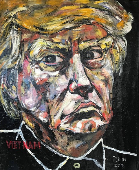 5 năm miệt mài vẽ Donald Trump, họa sĩ Việt được mời triển lãm tại Ý - Ảnh 3. 5 năm miệt mài vẽ Donald Trump, họa sĩ Việt được mời triển lãm tại Ý - Ảnh 3.