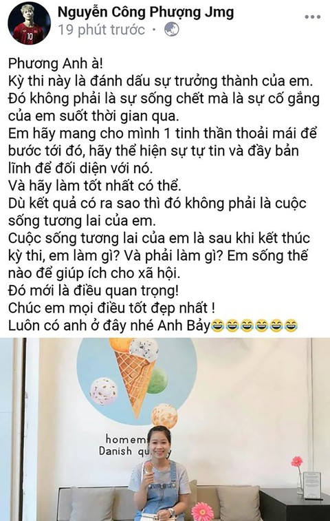Bùi Tiến Dũng ôm heo hồng, quay video chúc sĩ tử thi tốt - Ảnh 3. Bùi Tiến Dũng ôm heo hồng, quay video chúc sĩ tử thi tốt - Ảnh 3.