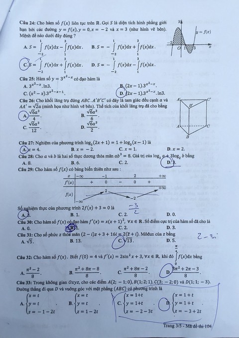 Mời bạn đọc xem đề toán THPT quốc gia 2019 - Ảnh 14. Mời bạn đọc xem đề toán THPT quốc gia 2019 - Ảnh 14.