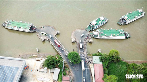 Từ 9h ngày 30-6, phà Vàm Cống dừng hoạt động - Ảnh 1. Từ 9h ngày 30-6, phà Vàm Cống dừng hoạt động - Ảnh 1.