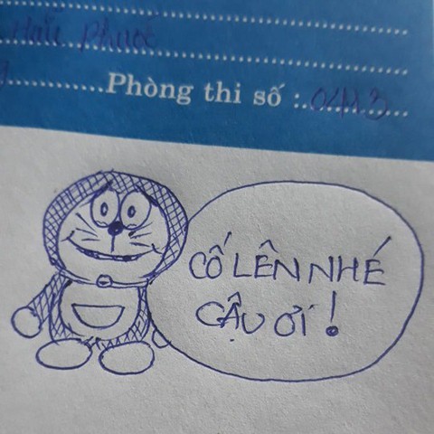 Dân mạng khoe tranh vẽ nháp cổ vũ... mình trong kỳ thi sinh tử - Ảnh 3. Dân mạng khoe tranh vẽ nháp cổ vũ... mình trong kỳ thi sinh tử - Ảnh 3.