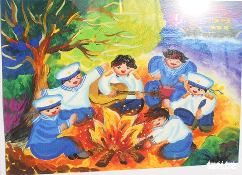 Ước mơ xúc động của trẻ em qua tranh vẽ Hoàng Sa, Trường Sa - Ảnh 16. Ước mơ xúc động của trẻ em qua tranh vẽ Hoàng Sa, Trường Sa - Ảnh 16.