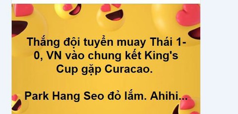 CĐV Việt Nam sướng quá trời đất sau chiến thắng trước đội... muay Thái ! - Ảnh 1. CĐV Việt Nam sướng quá trời đất sau chiến thắng trước đội... muay Thái ! - Ảnh 1.