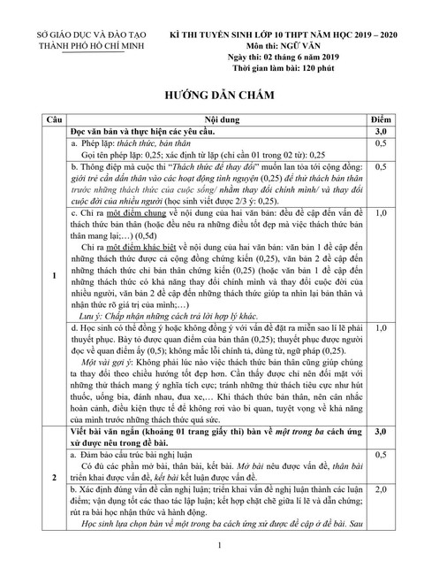 TP.HCM công bố đáp án các môn thi tuyển sinh lớp 10 - Ảnh 10.
