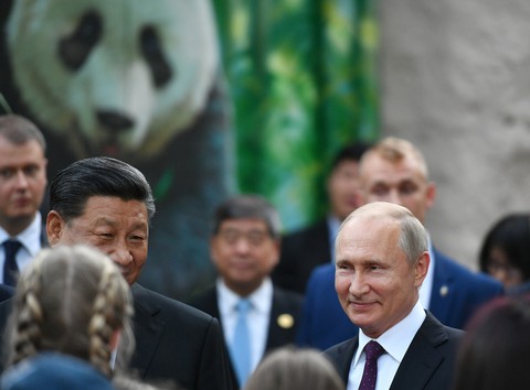 Ông Putin mỉm cười trước món quà gấu trúc của Trung Quốc - Ảnh 1. Ông Putin mỉm cười trước món quà gấu trúc của Trung Quốc - Ảnh 1.