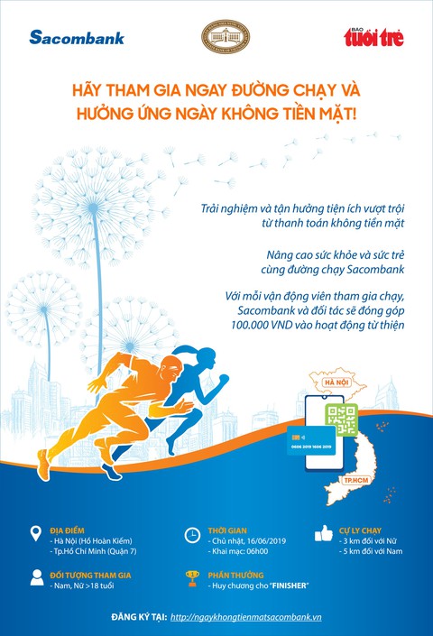 Giải việt dã Hưởng ứng ngày không tiền mặt: Miễn phí cho người tham gia - Ảnh 1. Giải việt dã Hưởng ứng ngày không tiền mặt: Miễn phí cho người tham gia - Ảnh 1.