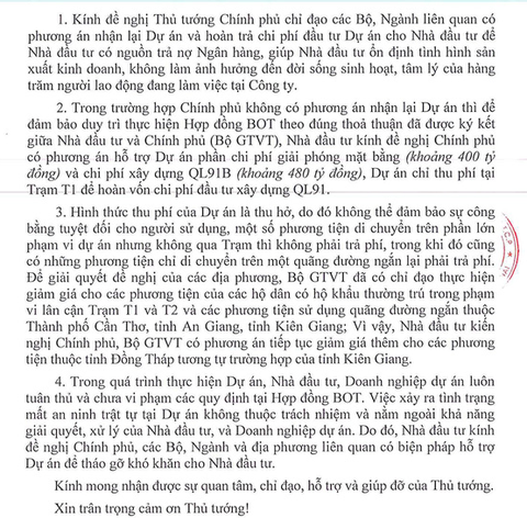 Lo nợ xấu, chủ đầu tư BOT quốc lộ 91 xin hoàn trả 880 tỉ hoặc trả lại dự án - Ảnh 3. Lo nợ xấu, chủ đầu tư BOT quốc lộ 91 xin hoàn trả 880 tỉ hoặc trả lại dự án - Ảnh 3.