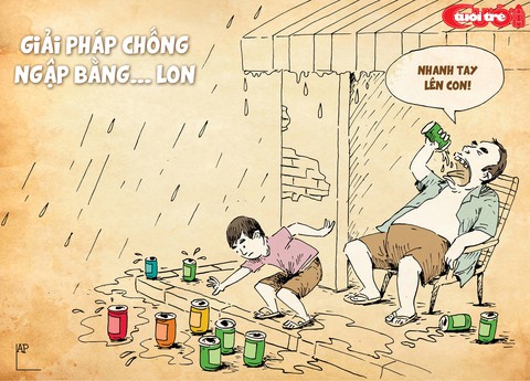 Giải pháp chống ngập bằng lu qua con mắt họa sĩ biếm - Ảnh 3. Giải pháp chống ngập bằng lu qua con mắt họa sĩ biếm - Ảnh 3.