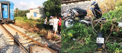Cố băng qua đường sắt, hai nữ sinh bị tông chết - Ảnh 1. Cố băng qua đường sắt, hai nữ sinh bị tông chết - Ảnh 1.