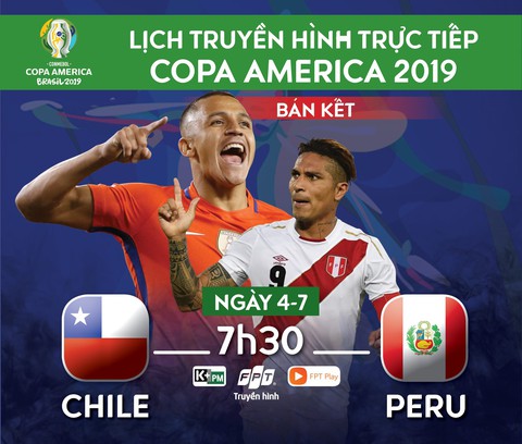 Lịch trực tiếp bán kết Copa America 2019: Chile hẹn Brazil ở chung kết - Ảnh 1. Lịch trực tiếp bán kết Copa America 2019: Chile hẹn Brazil ở chung kết - Ảnh 1.