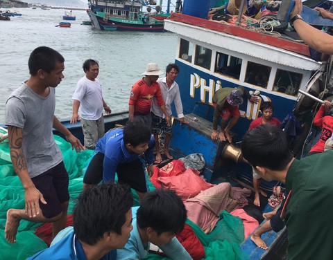 Đã tìm được thi thể 4 ngư dân bị chìm tàu ở Hòn Cau - Ảnh 1. Đã tìm được thi thể 4 ngư dân bị chìm tàu ở Hòn Cau - Ảnh 1.