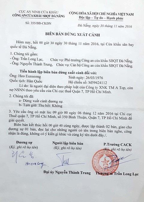 Bỗng dưng bị nợ 500 triệu tiền thuế, doanh nhân Hàn Quốc khởi kiện - Ảnh 1. Bỗng dưng bị nợ 500 triệu tiền thuế, doanh nhân Hàn Quốc khởi kiện - Ảnh 1.