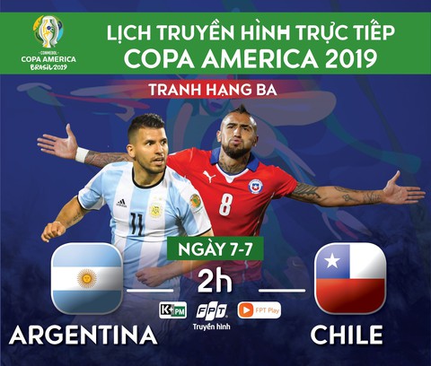 Lịch trực tiếp tranh hạng 3 Copa America 2019: Argentina - Chile - Ảnh 1. Lịch trực tiếp tranh hạng 3 Copa America 2019: Argentina - Chile - Ảnh 1.