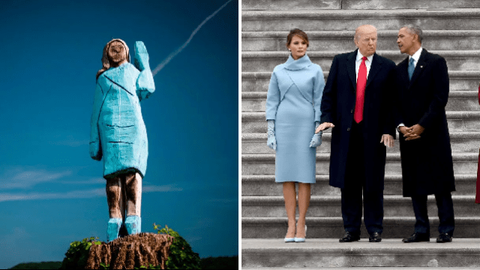 Tượng Đệ nhất phu nhân Mỹ Melania Trump bị dân ở quê bà nhận không ra - Ảnh 3. Tượng Đệ nhất phu nhân Mỹ Melania Trump bị dân ở quê bà nhận không ra - Ảnh 3.