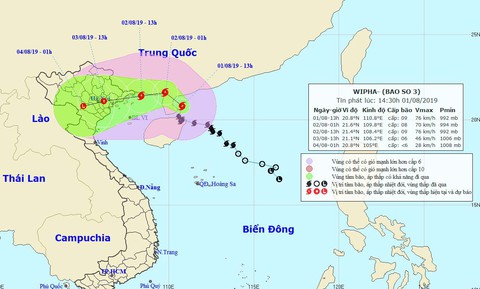 Chiều tối mai, bão đổ bộ các tỉnh Quảng Ninh - Thái Bình - Ảnh 1. Chiều tối mai, bão đổ bộ các tỉnh Quảng Ninh - Thái Bình - Ảnh 1.