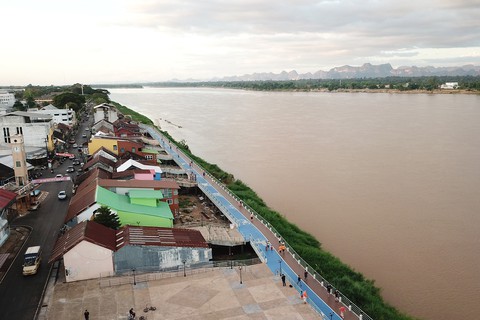 Nước sông Mekong dâng lên 60-70cm/ngày ở Thái Lan - Ảnh 1. Nước sông Mekong dâng lên 60-70cm/ngày ở Thái Lan - Ảnh 1.