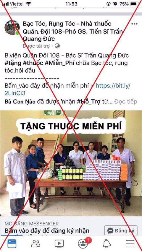 Bệnh viện Quân đội 108 lên tiếng về các phòng khám giả mạo - Ảnh 1. Bệnh viện Quân đội 108 lên tiếng về các phòng khám giả mạo - Ảnh 1.