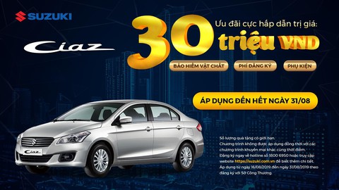 Suzuki ưu đãi đến 30 triệu đồng cho khách mua xe trong tháng 8 - Ảnh 4. Suzuki ưu đãi đến 30 triệu đồng cho khách mua xe trong tháng 8 - Ảnh 4.