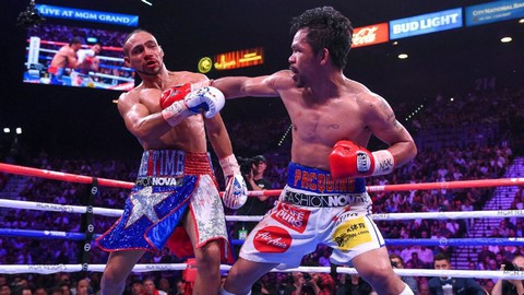 Quần thi đấu của Pacquiao trong trận thắng Thurman được bán với giá 575 triệu - Ảnh 1. Quần thi đấu của Pacquiao trong trận thắng Thurman được bán với giá 575 triệu - Ảnh 1.