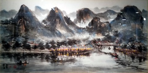 Hẻm Sài Gòn, bến Bình Đông và biển đảo vào tranh thủy mặc - Ảnh 10. Hẻm Sài Gòn, bến Bình Đông và biển đảo vào tranh thủy mặc - Ảnh 10.