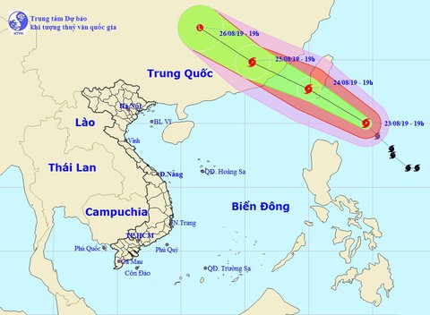 Bão gần Biển Đông hướng về Đài Loan, Trung Bộ mưa lớn đến 25-8 - Ảnh 1. Bão gần Biển Đông hướng về Đài Loan, Trung Bộ mưa lớn đến 25-8 - Ảnh 1.