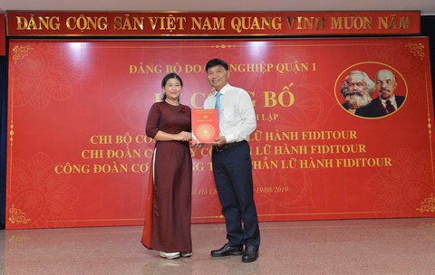 Ra mắt chi bộ, Chi đoàn và Công đoàn cơ sở Công ty Fiditour - Ảnh 1.