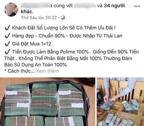 Lừa đảo bán tiền giả trên mạng xã hội, nhiều người sập bẫy vì hám lợi - Ảnh 1. Lừa đảo bán tiền giả trên mạng xã hội, nhiều người sập bẫy vì hám lợi - Ảnh 1.