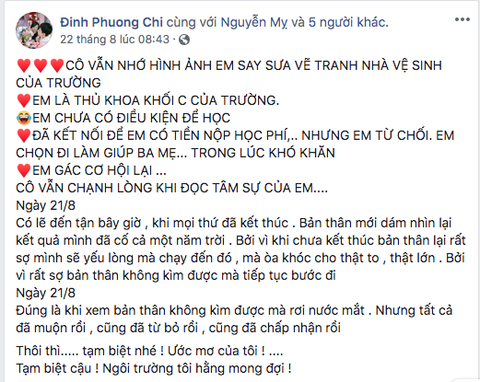 Sợ thành gánh nặng của bố mẹ, nữ sinh không dám nhập học - Ảnh 2. Sợ thành gánh nặng của bố mẹ, nữ sinh không dám nhập học - Ảnh 2.