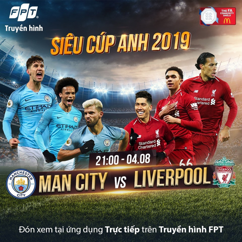 Lịch trực tiếp Siêu cúp Anh giữa Manchester City và Liverpool - Ảnh 1. Lịch trực tiếp Siêu cúp Anh giữa Manchester City và Liverpool - Ảnh 1.