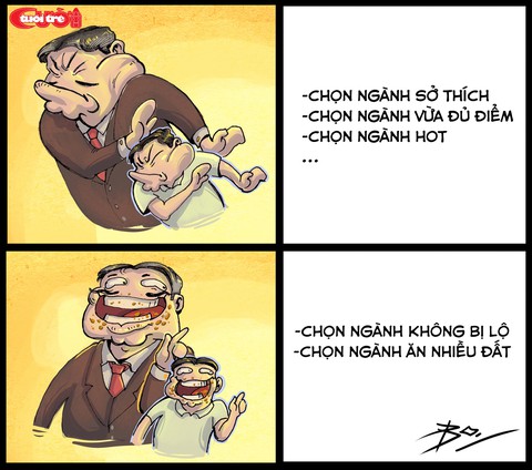 Biếm họa: chọn ngành hay để ngành chọn mình? - Ảnh 1. Biếm họa: chọn ngành hay để ngành chọn mình? - Ảnh 1.